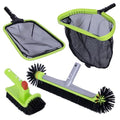 Sepetrel Deluxe Swimming Pool Cleaning Kit Including Professional Leaf Skimmer Net,Half-Depth Fine Mesh Net,17.5" Pool Brush Head & Hand Scrub Brush(NO Pole) - size: Deluxe Cleaning Kit
