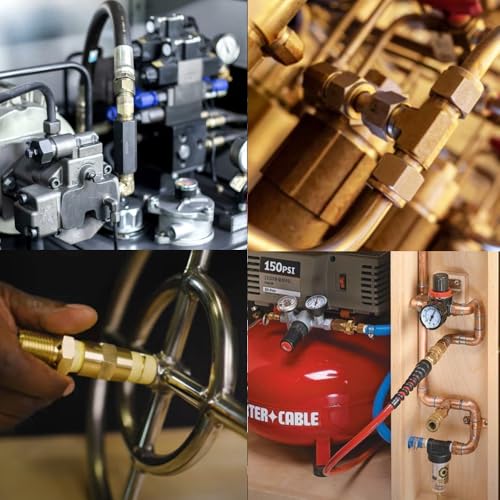 Brass Fittings Assorted 33pcs 3/8" NPT Kit, Female Tee, Coupler, Pipe Plug, Extension, Reducing Adapter, Reducing Bushing, Metric Hex Nipple, Street Elbow