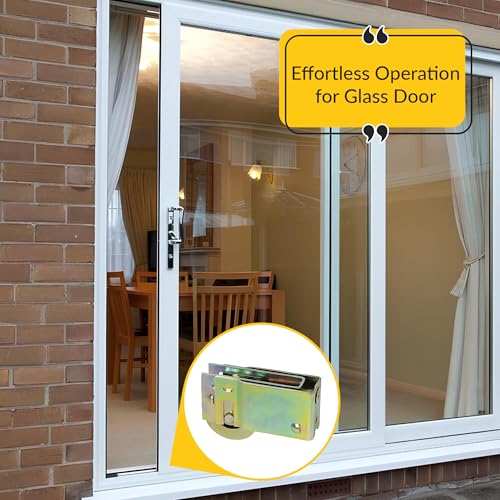 Brixwell Patio Door Roller Assembly, Stamped Steel Housing with Dichromate Finish, 1-1/4" Steel Wheel, 3/4" Width, 1-3/16" Height, Sliding Door Roller for Patio Track