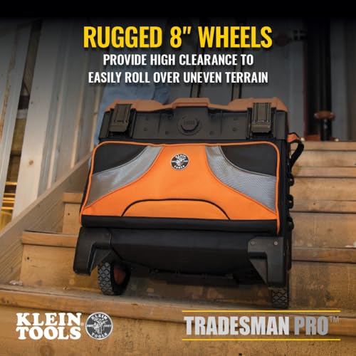Klein Tools 55473RTB Rolling Tool Bag, Tradesman Pro Tool Master, 250lbs Load Rated