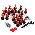 Upgraded Tile Leveling System Kit Reusable Tile Leveler Spacers with Replaceable Steel Needle Flat Ceramic Tile Adjusters Floor Wall Construction Tools - color: Upgraded Tile Levele