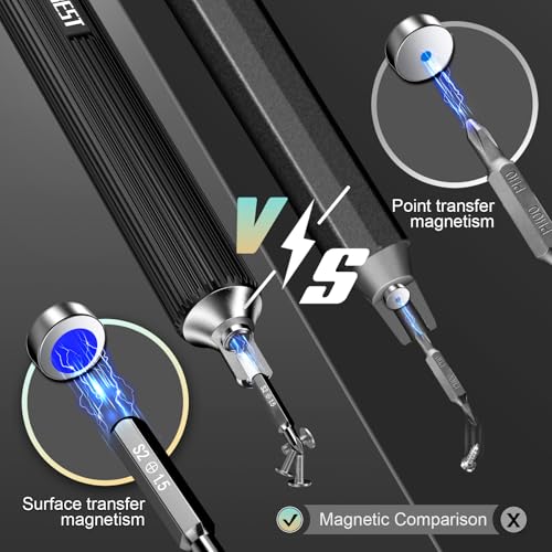 JOREST 32-In-1 Small Precision Screwdriver Set Magnetic, Eyeglass Repair Kit, Gadgets Gifts for Men, Multi Bit Mini Screwdriver with Torx Bits for Electronics, Glasses, PS5/4, Camera, Phone, Laptop - style: Black & Orange Contrast