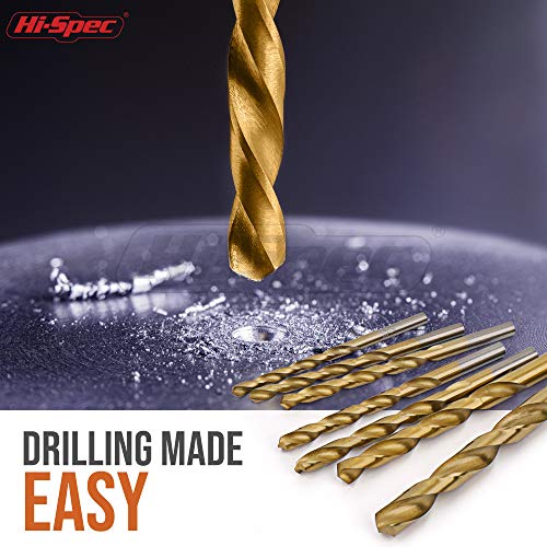Hi-Spec SAE HSS Drill Bit Set for Metal, Wood and Drywall, 1/16-3/8 in - size: 99pc