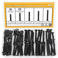 M5 Button Head Socket Cap Screws Nuts Washers Set - 105 Pieces 30/35/40/45/50mm 10.9 Grade Alloy Steel Fully Threaded Black Assortment Kit - size: M5 x 30-50mm, style: Button Head