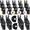 Bionso 35PCS Oscillating Tool Blade Cuts Wood and Metal, Sharp and Durable Titanium Multitool Blades, Multi Tool Blades Kits, Oscillating Saw Blades Fit Dewalt Milwaukee Ryobi Makita Worx Rockwell