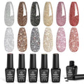 Beetles Fall Glitter Gel Nail Polish Set Reflective Sparkle Gel Polish - color: A - Reflective Glitter | Bling Fling