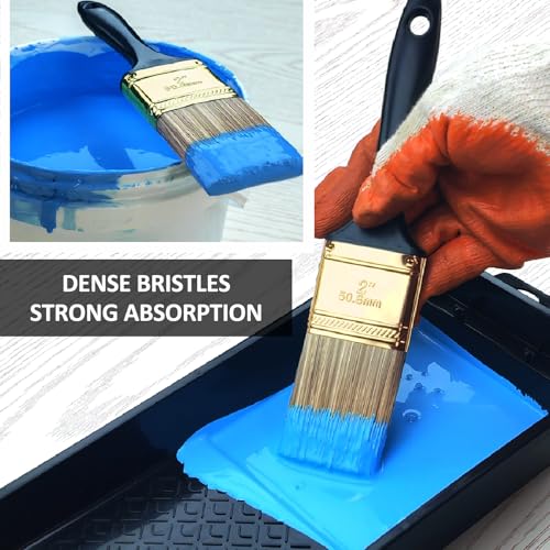 Great Andrew Paint Brushes, 30 PCS, 2" 3" Flat & 2" Angled - size: 30 PCS, 2",3"&2"A