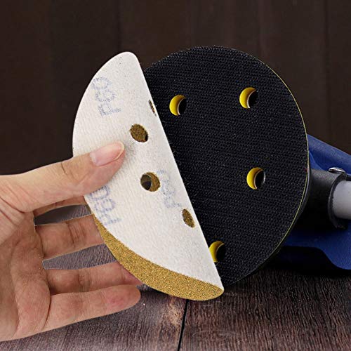 5-Inch 8-Hole Hook and Loop Sanding Discs, Orbital Sander Sandpaper Discs, 100 Pieces Round Sandpaper Set, 60 Grit - size: 60-Grit