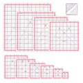 10 Quilting Rulers(2.5",3.5",4.5",5",6",7",8.5",9",10",12") - color: light pink