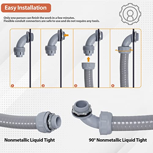Liquid-Tight Conduit 1-1/2 inch 25ft w/UL Certification - size: 1-1/2inch 25ft