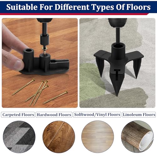 Squeaky Floor Repair Kit with 50 Screws and 5 Tools, Squeak No More Set - size: 50 Screws