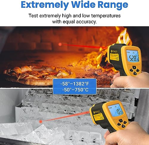 Etekcity Infrared Thermometer Laser Temperature Gun, -58℉~1382℉, D:S 16:1 - color: Yellow D:S 16:1, style: Advanced
