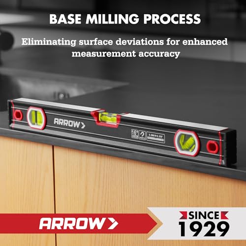 ARROW 16-Inch Level, Magnetic Torpedo Level for Construction, Carpentry - size: Single Level (16")