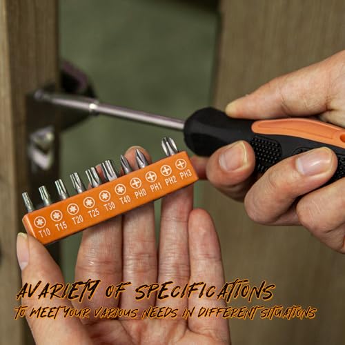 CARTMAN 39-Piece Household Tool Set, Orange Hand Kit With Storage Case - color: Orange