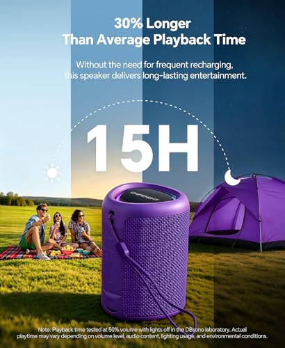 Portable Bluetooth Speaker Beach Essentials: IPX5 Waterproof for Outdoor - color: Purple