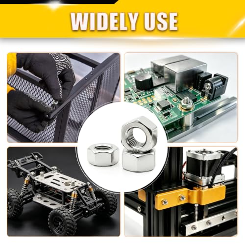 M4 Hex Nuts 320Pcs 304 Stainless Steel A2-70 Rustproof Metric - size: Metric M4;320pcs