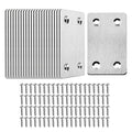 Flat Metal Straight Brace Bracket, Pack of 20, 2.4" x 1.5"