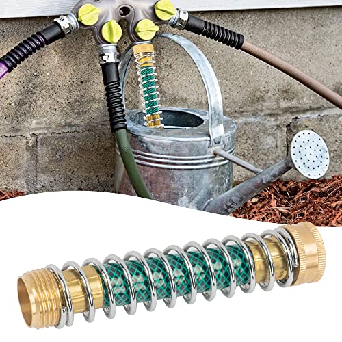 Hourleey Garden Hose Protector, Hose Extension Adapter with Coil Spring (4 PCS) - size: 4 Pack