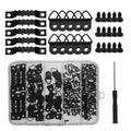 251 Pcs Picture Hanging Kit Black Heavy Duty Picture Hangers Hardware - color: Black