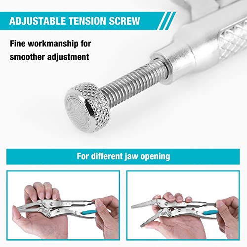 DURATECH 6.5 Long Nose Locking Pliers, Cr-V Construction with Wire Cutte