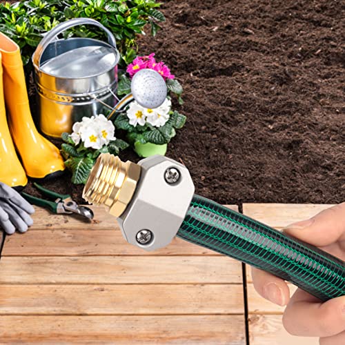 Hose repair kit,（3 Sets）garden hose repair Fittings Aluminum Female and Male With Zinc Clamp Water Hose End Repair Connector Fit 3/4 Inch And 5/8 Inch Garden Hose，garden hose repair kit - size: 3/4 inches