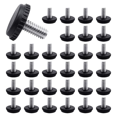 Litoexpe 32 Pcs 1/4"-20 Stainless Steel Screw Furniture Leveling Feet - size: 1/4"-20