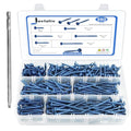 Pocket Hole Screws 350 PCS, 5 Sizes #8 x 1 to 2-1/2" Coarse Thread Wood - color: 350PCS(Blue Coated)