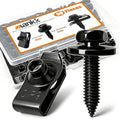 mankk 50PCS 1/4 U-Nut Clips and Fender Bolts Kit Automotive Body Fasteners - color: Black-1/4 Kit