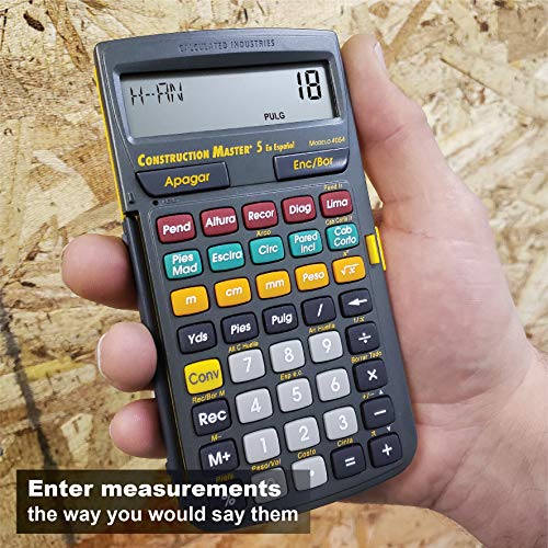 Calculated Industries 4054 Construction Master 5 Calculator - style: CM5 en Espanol
