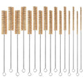 16pcs Brass Wire Brush Tube Cleaning Brush 12" Round Brushes Kit - size: 16