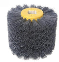 SIGNI Abrasive Nylon Drawing Wheel Drum Burnishing Polishing Brush for wooden furniture floor polishing 120X100mm 600 Grit 1pack - size: 600 Grit, Black