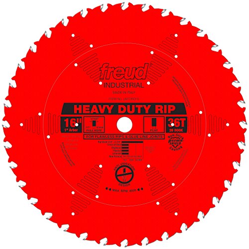 Freud LM72R016: 16" x 36T Heavy-Duty Rip Blade - style: 16-Inch 36 Tooth FTG Ripping Saw Blade with 1-Inch Arbor and PermaShield Coating