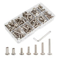 M6 x 16mm/20mm/25mm/30mm/40mm 140Pcs Hex Socket Screws Head Nuts - size: 16/20/25/30/40mm (140pcs)