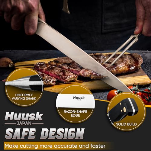 Huusk Turkey Carving Knife Set with Elegant Box, Gifts for Men Women - size: 8 inches