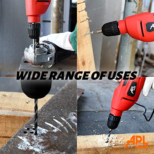 APLMAN 21V MAX Power Cordless Drill Electric Impact Driver/Drill Kit,26pcs Accessories 3/8" All-Metal Chuck 25+1 Torque Setting,2 Variable Speed and LED (Red3)