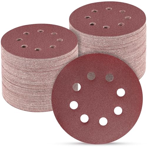 100PCS 5 Inch Sanding Discs 400 Grit Sandpaper for Orbital Sander - style: Aluminum oxide