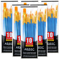 AROIC 60 Pcs Paint Brushes, Acrylic Paint Brush Set for Oil & Watercolor - size: 60pcs-blue