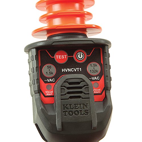 Klein Tools HVNCVT-1 Dual-Range Non-Contact High-Voltage Tester, Dual-Range, Audio/Visual Indicators, Water Resistant, with Case and Battery - style: Dual Range