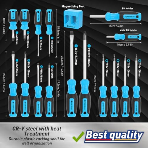 Amartisan 86-Piece Magnetic Screwdrivers Set with Case - style: 86-Piece Screwdrivers Set (Blue)