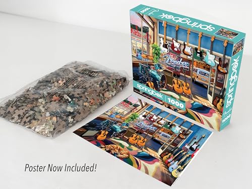 Springbok Fender Guitar Shop 1000 Piece Guitar Jigsaw Puzzle for Adults - style: Guitar Shop