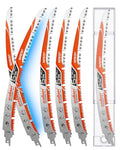 15 Inch Reciprocating Saw Blades, 5 Pack, 6TPI Japanese Teeth Arc Edge CR-V Steel Pruning Saw Blades for Tree Trimming and Wood Cutting, with Storage Case - style: 5-Pc 15" New Version