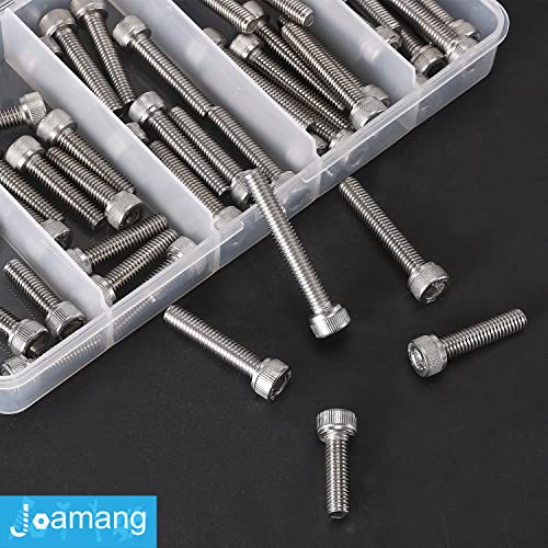 M6 x 30mm 35mm 40mm 45mm 50mm Socket Head Cap Screws Bolts, Stainless Steel 304, Metric Allen Hex Drive, Bright Finish, Fully Threaded, Assortment Kit 50PCS - size: Socket M6x30-50 mm