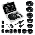 Hole Saw Set, 19Pcs Hole Saw Kit with 3/4" to 5" (19mm-127mm) Saw Blades, Mandrels, Drill Bits, Installation Plate, Hex Key, Ideal for Soft Wood, Plastic, PVC Board, Drywall with Storage Case - style: Hole Saw 19pcs