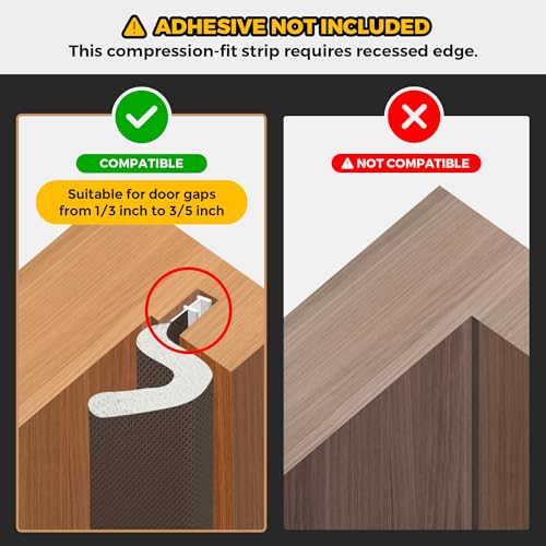 Ravinte Weather Stripping Door Seal, Q-Shaped Kerf Foam Strip, 19.8FT, Brown - color: Brown, size: 19.8FT