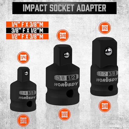 12Pcs Socket Extension Set, 1/4", 3/8" and 1/2" Impact Drive Socket Extension, Socket Adapters, Drive Tool Accessory, CR-V Steel - color: 12 Pcs Extension Set
