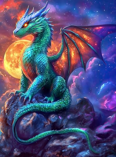 Adult Jigsaw Puzzle 1000 Piece Gothic Dragon - color: Dragon Eclipse