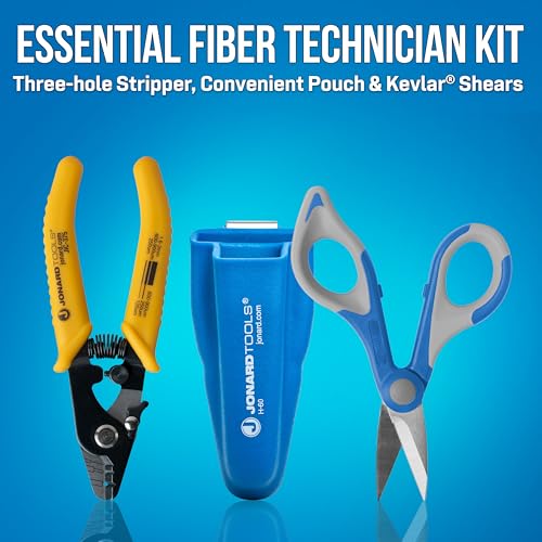 Jonard Tools TK-350 Fiber Stripper & Kevlar Cutting Kit - style: Fiber Stripper & Scissor Kit w/ Pouch