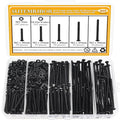 305 Pieces M3 x 30/35/40/45/50mm Button Head Socket Cap Screws Nuts Washers Set Black, Sutemribor M3 Long Screws, M3 Black Screws Nuts Washers Assortment Kit, 10.9 Grade Alloy Steel, Fully Threaded - size: M3 x 30-50mm, style: Button Head