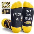 HAPPYPOP Funny Gifts for Women Men - Mechanic Graphic Designer Bus Driver Plumber Sock - color: Trust Me I'm a Bus Driver