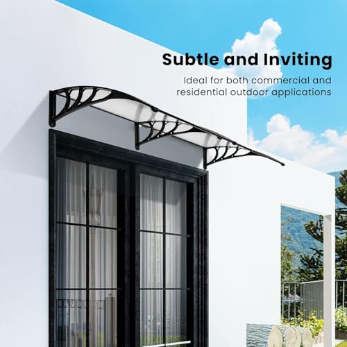 VIVOHOME Polycarbonate Window Door Awning Transparent 38 Inch x 78 Inch - color: Transparent, size: 38 Inch x 78 Inch